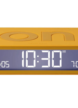LEXON Flip Classic digitale oplaadbare wekker on/off geel