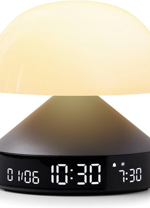 LEXON Mina Sunrise wekker - lamp 9 kleuren - grijs