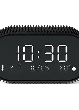 LEXON Ray clock wekker aluminium mat zwart