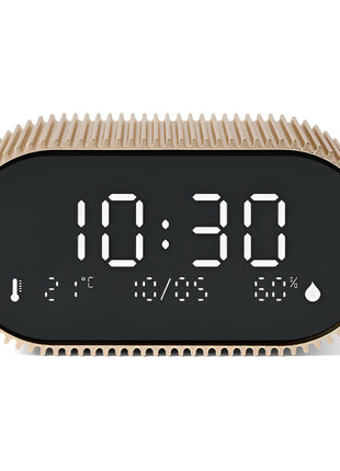 LEXON Ray clock wekker aluminium mat goud