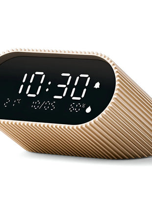 LEXON Ray clock wekker aluminium goud