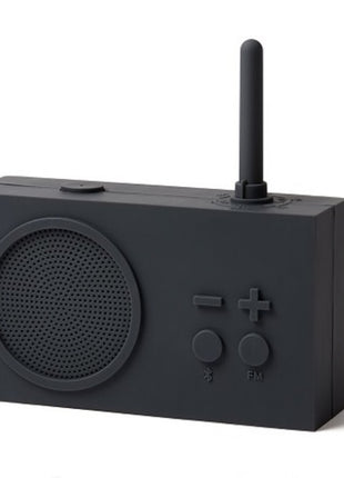 LA119G3 LEXON Tykho 3 FM radio & 3W BT speaker donkergrijs