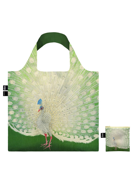 LOQI vouwtas - opvouwbare boodschappentas Peacock / pauw