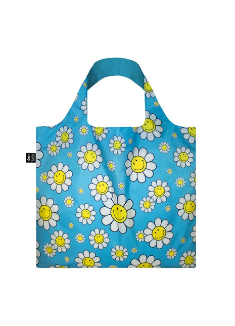 LOQI vouwtas - opvouwbare tas  / shopper - Bloemen - Aquarius