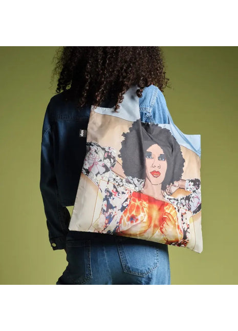 LOQI vouwtas Mickalene Thomas Portrait of Maya No. 10