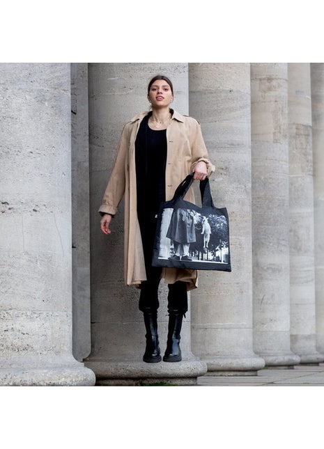 LOQI vouwtas - opvouwbare tas  / shopper Museum - Dog Jumping