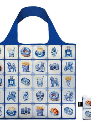 LOQI vouwtas - opvouwbare tas  / shopper Delft funky