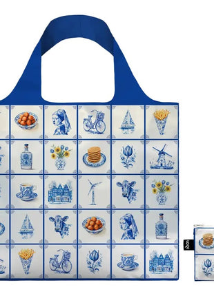 LOQI vouwtas - opvouwbare tas  / shopper Delft heritage