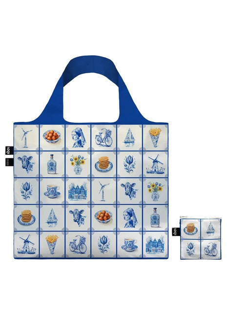 LOQI vouwtas - opvouwbare tas  / shopper Delft heritage