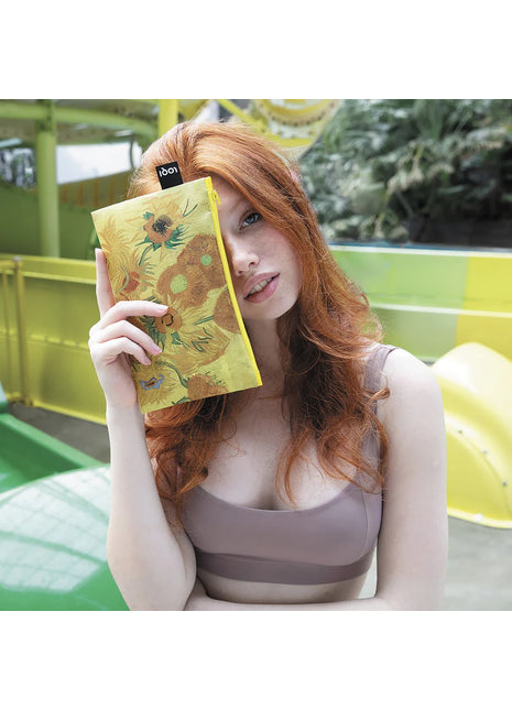 LOQI zip pocket Van Gogh Zonnebloemen, Zelf portret, Amandelblosem