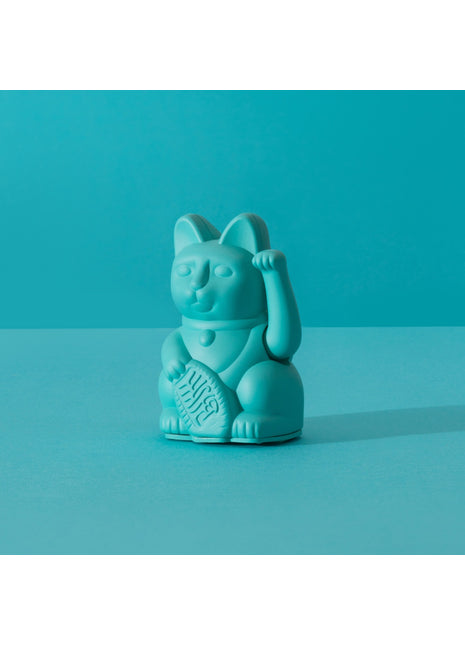330475 Donkey Lucky Cat mini - gelukskat - turquiose