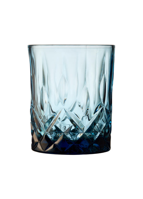 27732 Lyngby Sorrento whisky glas blauw 32cl 4 stuks