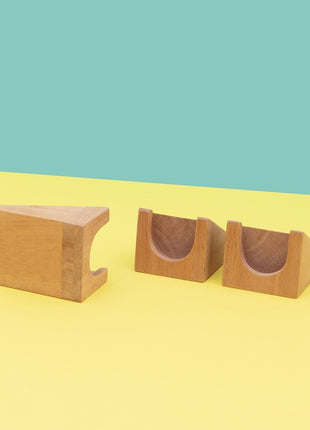 Wedgie houten houder deurstopper