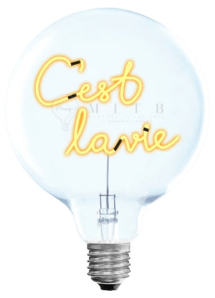MITB Bulb C'est la Vie tekst lamp draadloos