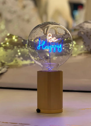 MITB Bulb Be Happy LED tekst lamp draadloos