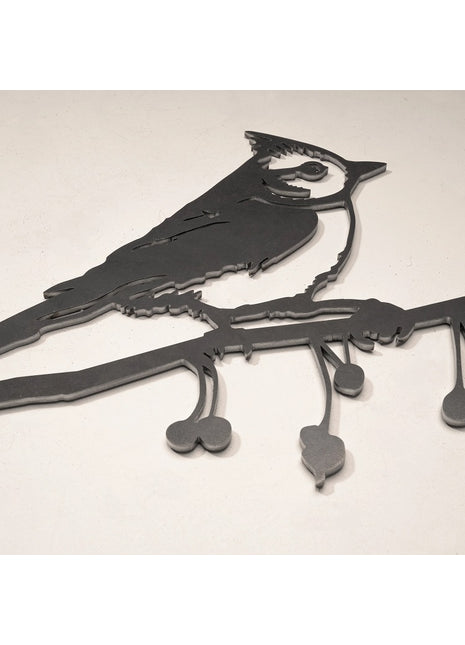 metalbird kuifmees cortenstaal metalen vogel kunst tuin