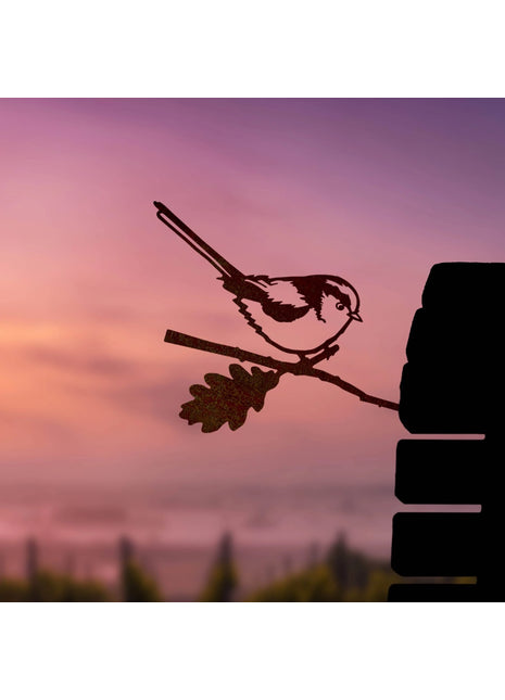 Metalbird Staartmees cortenstaal