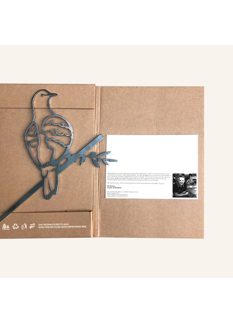 Metalbird tortelduif cortenstaal 