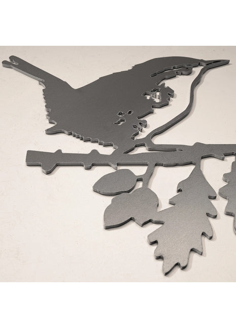 Metalbird winterkoning cortenstaal