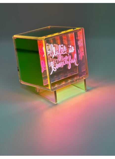MITB MITBOX Life is Beautiful lichtgevende kubus multi-colour