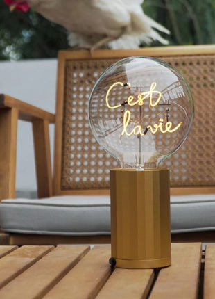 MITB Bulb C'est la Vie tekst lamp draadloos