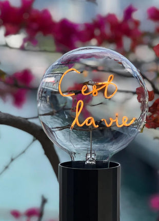 MITB Bulb C'est la Vie tekst lamp draadloos