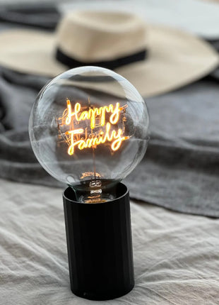 MITB Bulb Happy Family tekst lamp draadloos