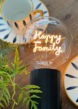 MITB Bulb Happy Family tekst lamp draadloos