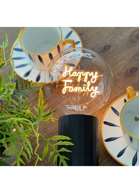 MITB Bulb Happy Family tekst lamp draadloos