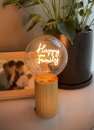 MITB Bulb Happy Family tekst lamp draadloos