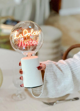 MITB Bulb La Dolce Vita LED tekst lamp draadloos