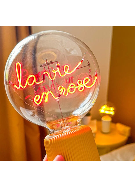MITB Bulb La vie en Rose tekst lamp draadloos