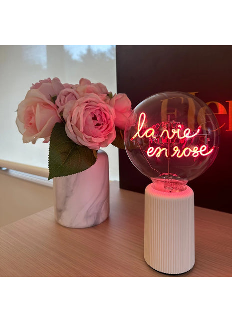 MITB Bulb La vie en Rose tekst lamp draadloos