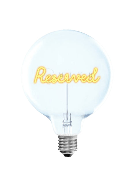 MITB Bulb Reserved LED tekst lamp draadloos