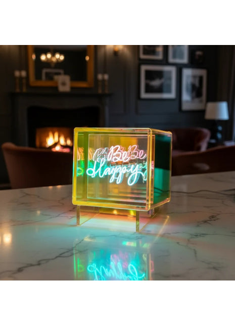 MITBOX Be Happy lichtgevende kubus multi-colour