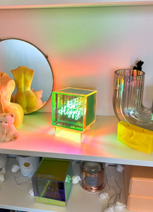 MITBOX Be Happy lichtgevende kubus multi-colour