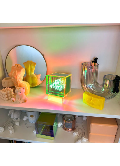 MITBOX Be Happy lichtgevende kubus multi-colour