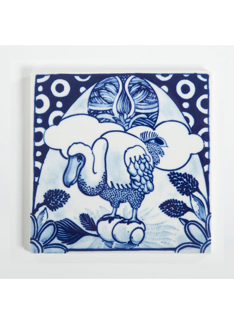 46413500 Moooi x Royal Delft - Tegel Extinct Animals Dodo Pavone