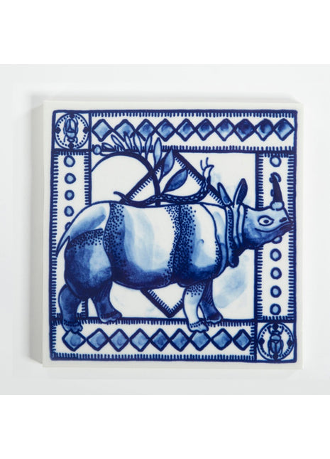 Moooi x Royal Delft - Tegel Extinct Animals Dwarf Rhino