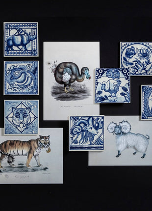 Moooi x Royal Delft - Tegel Extinct Animals Golden Tiger