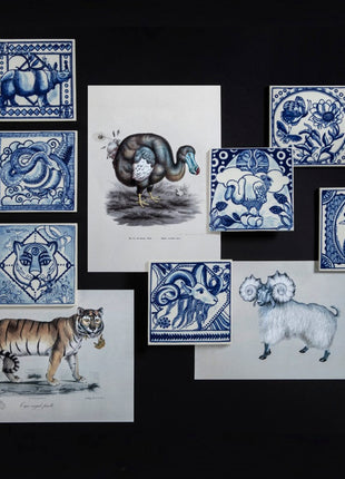 Moooi x Royal Delft - Tegel Extinct Animals Golden Tiger