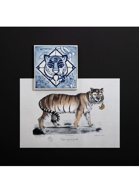 Moooi x Royal Delft - Tegel Extinct Animals Golden Tiger