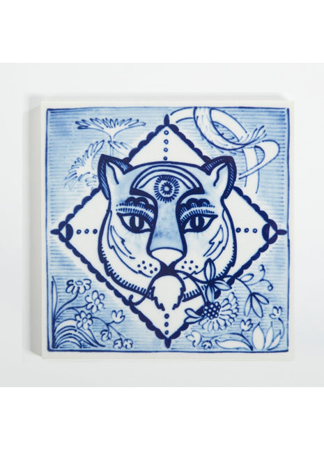 Moooi x Royal Delft - Tegel Extinct Animals Golden Tiger