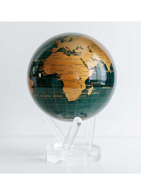 MG-6-GDG Mova Globes wereldbol groen / goud zonne-energie 15cm