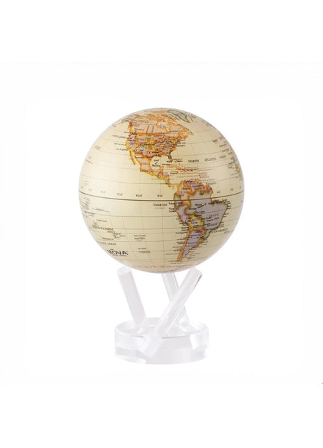 Mova Globes wereldbol zonne-energie antique high gloss 11.5 cm