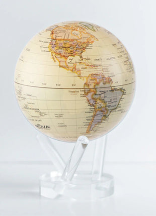 Mova Globes wereldbol zonne-energie antique high gloss 11.5 cm