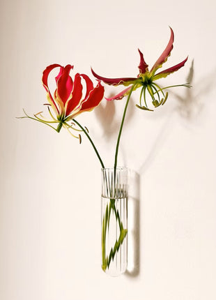 Muurbloempjes - magneet muurvaasje XL transparant glas 1 ST