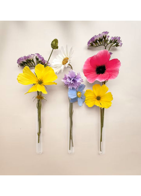 Muurbloempjes zijden bloemen - klein boeket