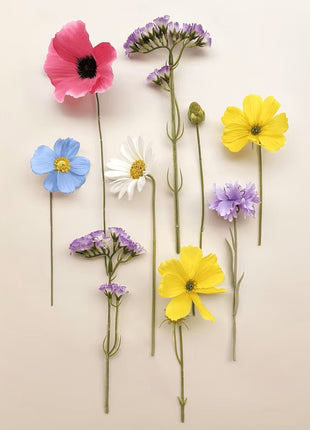 Muurbloempjes zijden bloemen - klein boeket