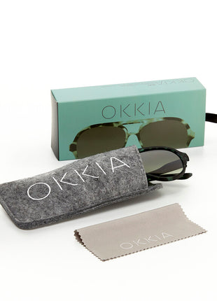 Okkia Alessio unisex zonnebril kale havana